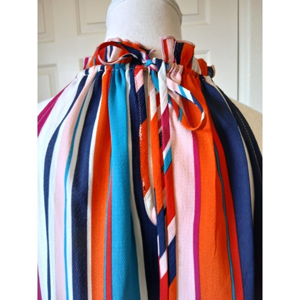 Signature Studio Off Shoulder‎ Blouse Womens XL Multi Colored Flowy Casual Boho - Picture 7 of 15